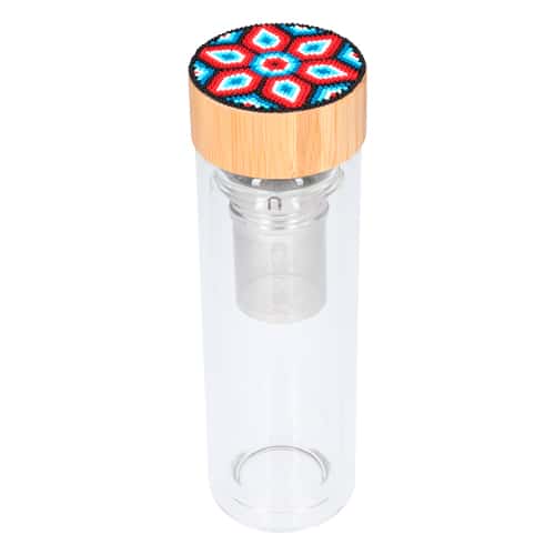 23082021144700_5666_T116HUICHOLcolor.jpg.jpg TERMO TAMAYO TRANSPARENTE (T 116 HUICHOL - VIDRIO) - Image 1