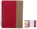 LIBRETA ECOLOGICA MINNA A2100 ROJO (CARTÓN / A2100.04 /  ARTICULOS PROMOCIONALES)