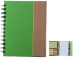 LIBRETA ECOLOGICA MINNA A2100 VERDE CLARO (CARTÓN / A2100.08 /  ARTICULOS PROMOCIONALES)
