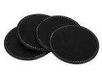 JGO. 4 PORTAVASOS REDONDO PINOT A2293 NEGRO (CURPIEL / A2293.02 /  ARTICULOS PROMOCIONALES) - Image 2