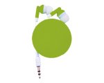 AUDÍFONOS CON CLIP Y BASE PARA CABLES MELODY A2392 VERDE CLARO (PLÁSTICO PVC / A2392.08 /  ARTICULOS PROMOCIONALES)