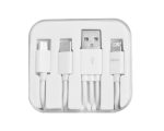 CABLE MULTICONECTOR USB CONECT A2497 BLANCO (PLÁSTICO ABS / A2497.01 /  ARTICULOS PROMOCIONALES)