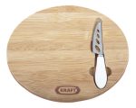 TABLA DE QUESOS OVAL A2511 CAFÉ (ACCESORIOS: ACERO INOXIDABLE/ CERÁMICA // TABLA: BAMBÚ / A2511.28 /  ARTICULOS PROMOCIONALES) - Image 3