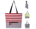 BOLSA CON DISEÑO FRANJAS MARGIN A2589 AZUL MARINO (POLIESTER 600 D / A2589.11 /  ARTICULOS PROMOCIONALES) - Image 3