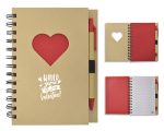 LIBRETA ECOLOGICA CORAZÓN LOVELY A2776 ROJO (CARTÓN / A2776.04 /  ARTICULOS PROMOCIONALES) - Image 3