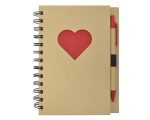 LIBRETA ECOLOGICA CORAZÓN LOVELY A2776 ROJO (CARTÓN / A2776.04 /  ARTICULOS PROMOCIONALES)