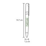 BOLÍGRAFO EN ALUMINIO RIZE BLANCO BL-118B ( BL-118 / BL118 / BOLÍGRAFOS,TINTA NEGRA ) - Image 3