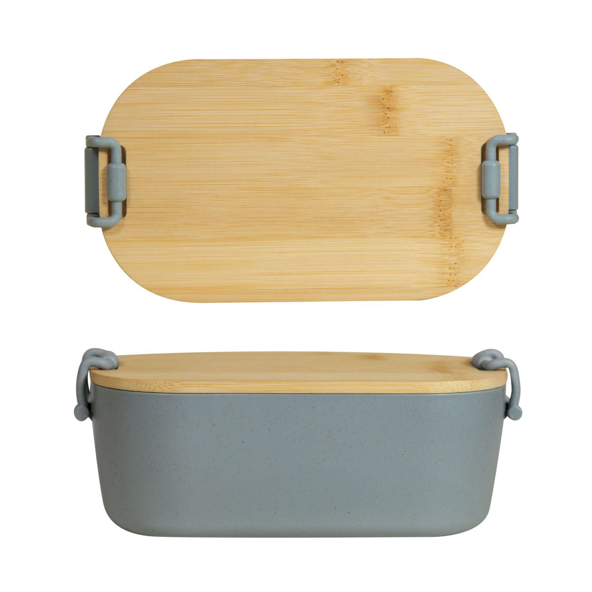 KTC 607 G - LONCHERA MAKAN GRIS (GRIS / PLASTICO / BAMBU) - Image 2